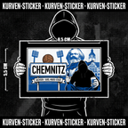 Chemnitz Fußball Aufkleber kaufen – Vinyl Sticker für die Kurve, wetterfest – Charakter haelt den Sticker