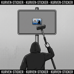 Chemnitz Fußball Aufkleber kaufen – Vinyl Sticker für die Kurve, wetterfest – mit Stickerstab
