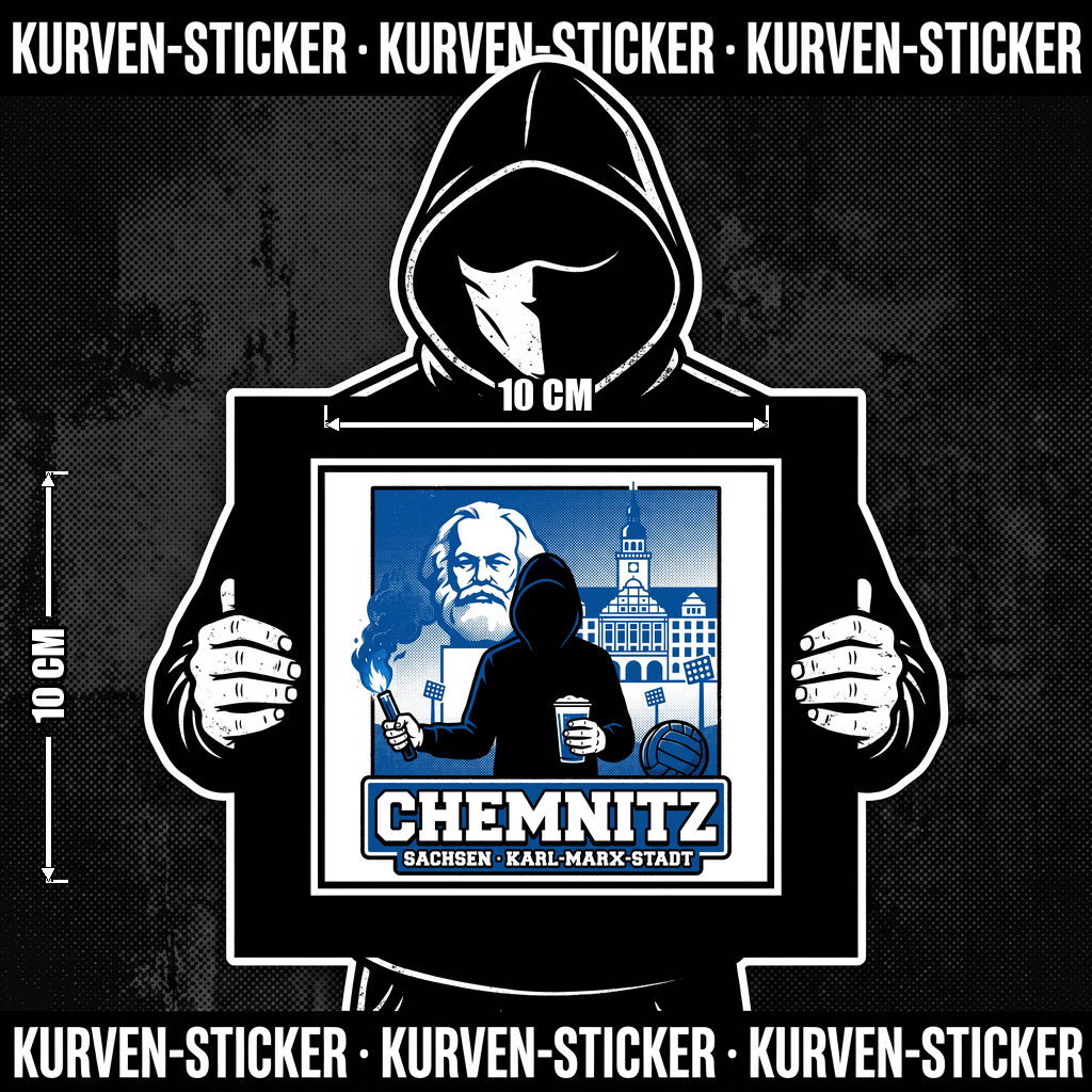 Ultra Aufkleber Chemnitz kaufen – Vinyl Sticker für die Kurve, wetterfest – Charakter haelt den Sticker