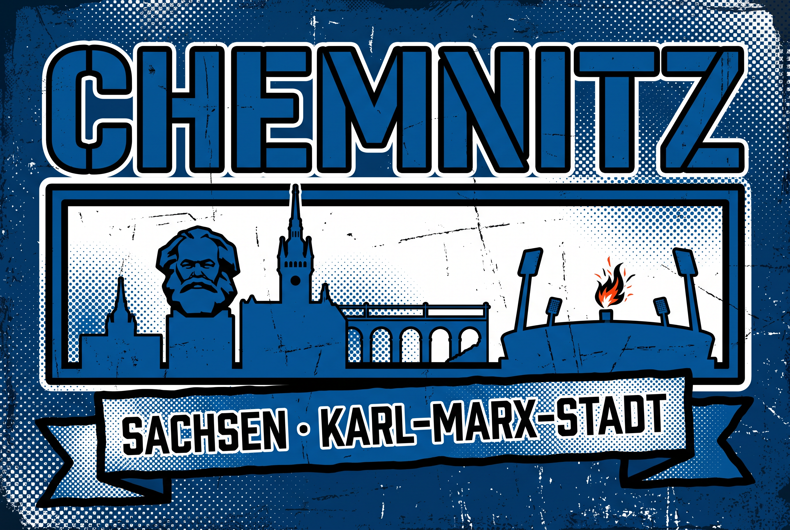 Fußball Sticker Chemnitz kaufen – Vinyl Sticker für die Kurve, wetterfest
