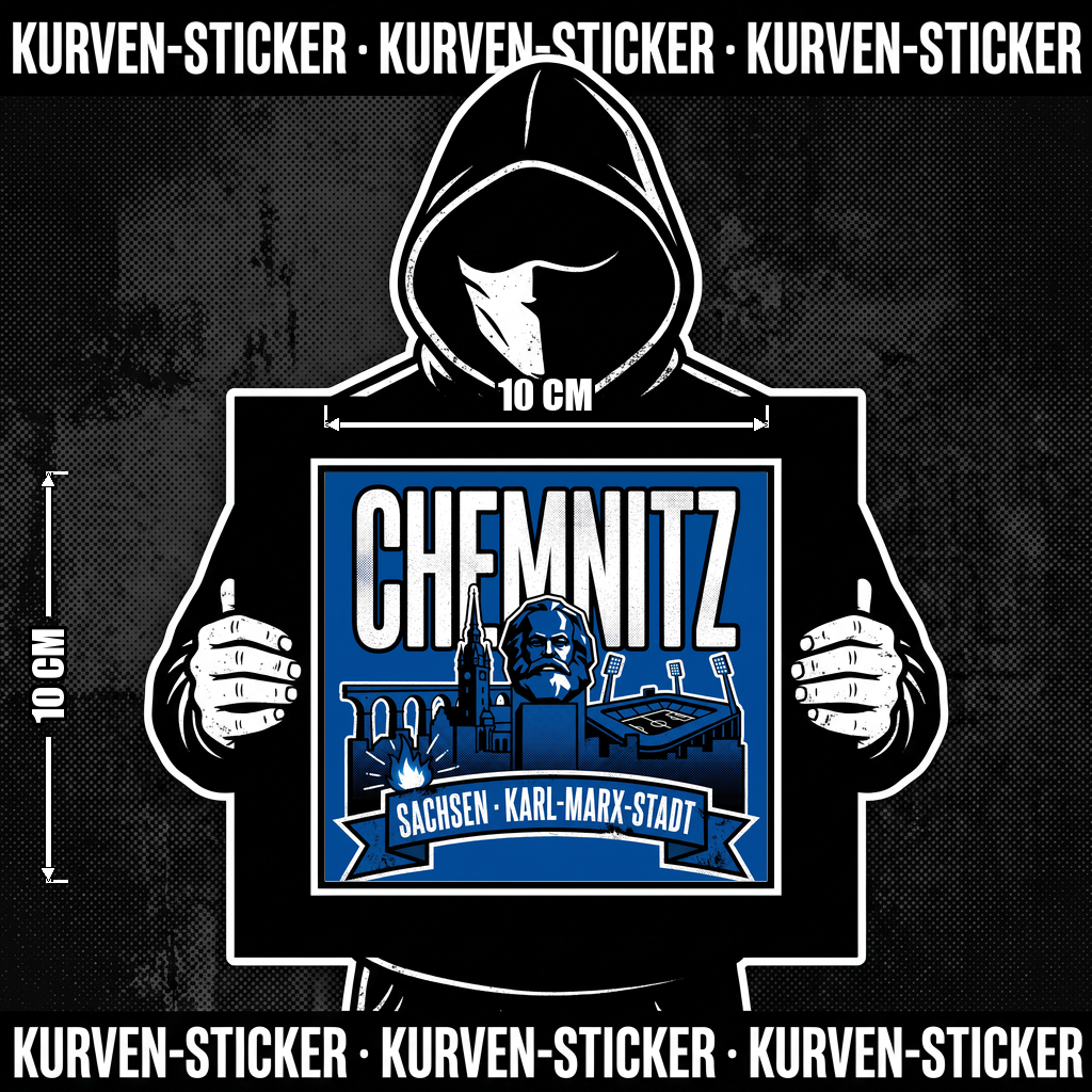 Chemnitz Ultra Sticker kaufen – Vinyl Sticker für die Kurve, wetterfest – Charakter haelt den Sticker