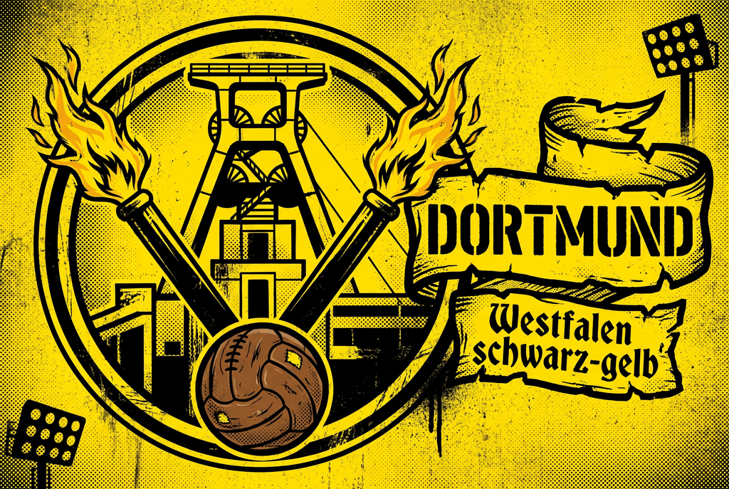Fußball Sticker Dortmund kaufen – Vinyl Sticker für die Kurve, wetterfest