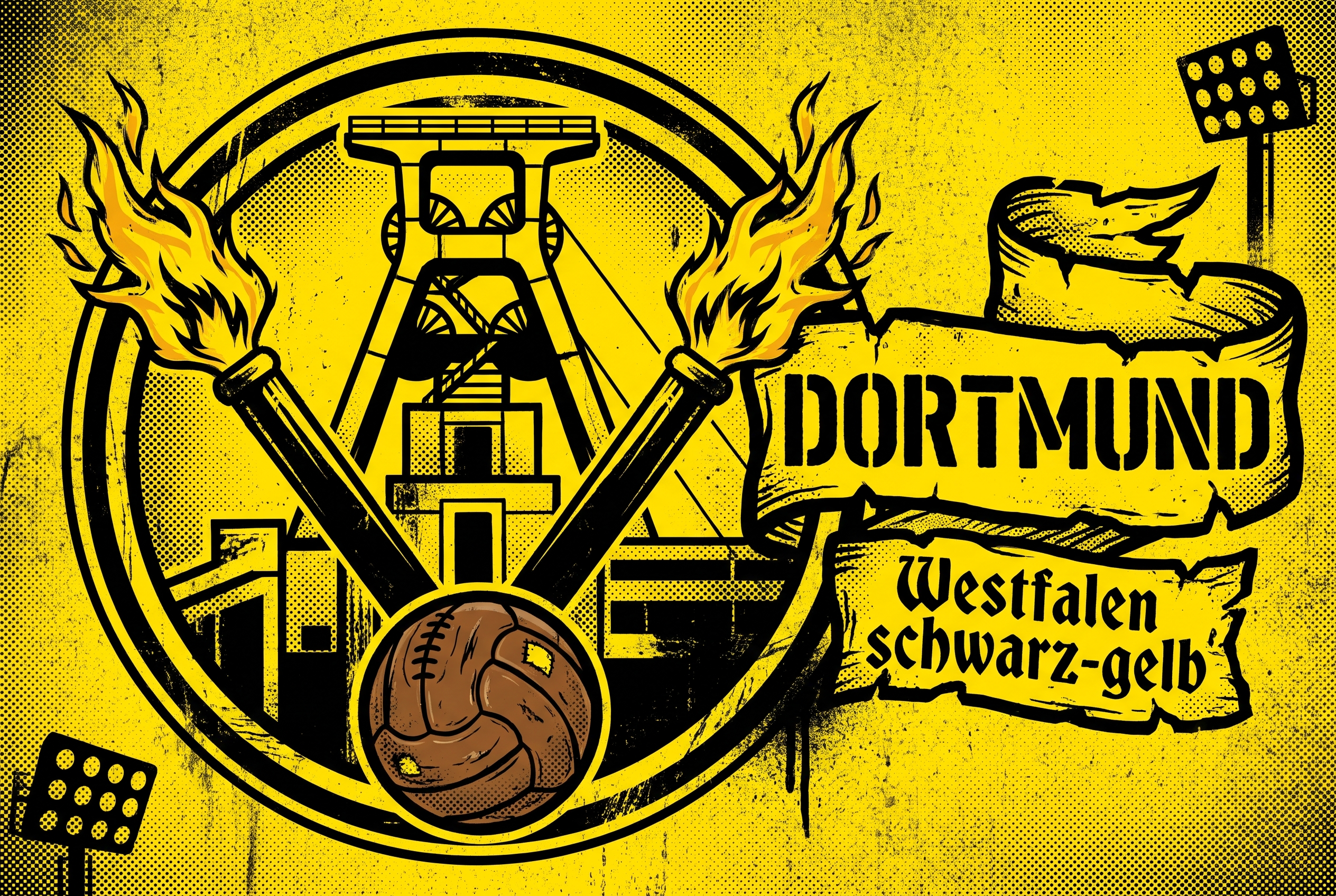 Fußball Sticker Dortmund kaufen – Vinyl Sticker für die Kurve, wetterfest