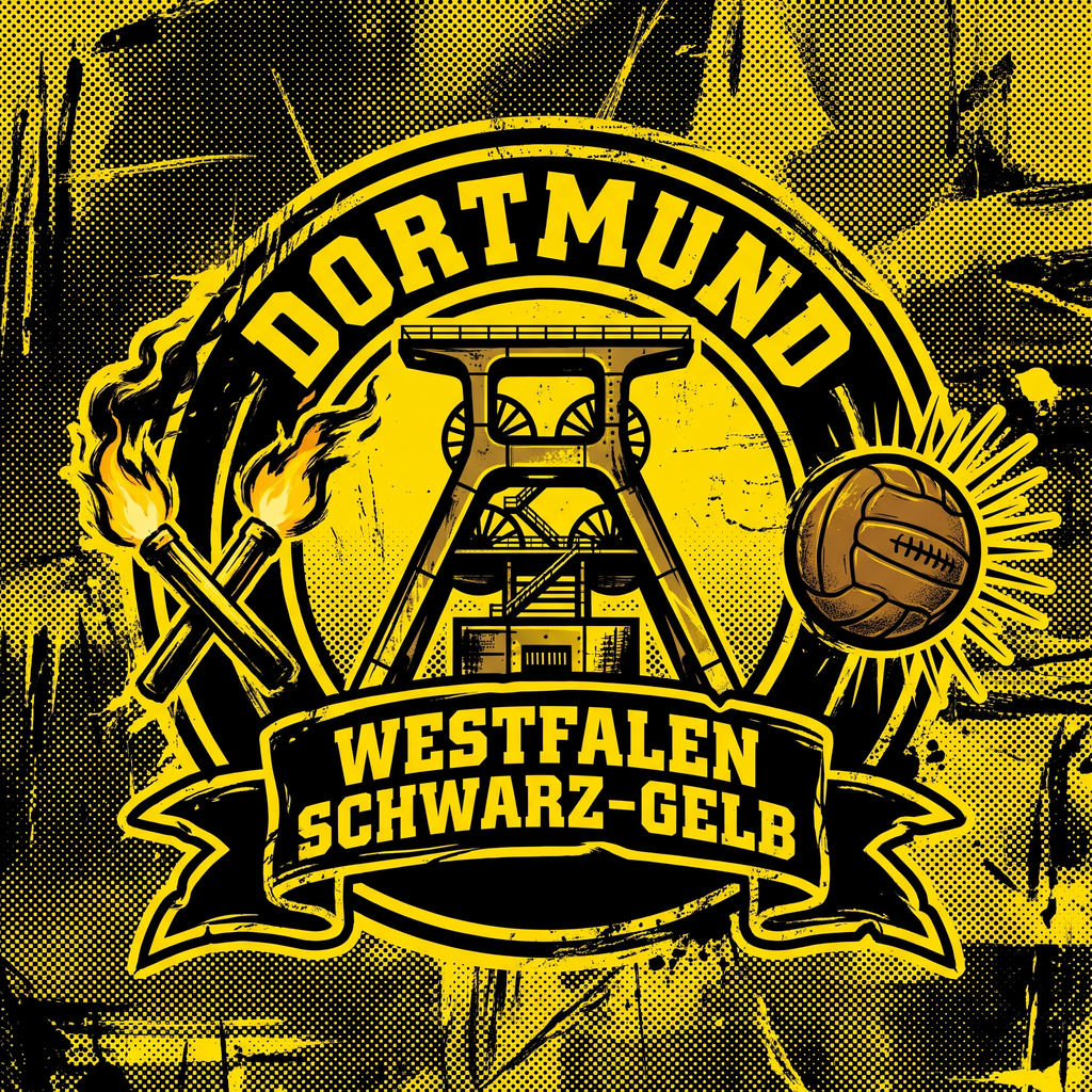 Fußball Aufkleber Dortmund kaufen – Vinyl Sticker für die Kurve, wetterfest