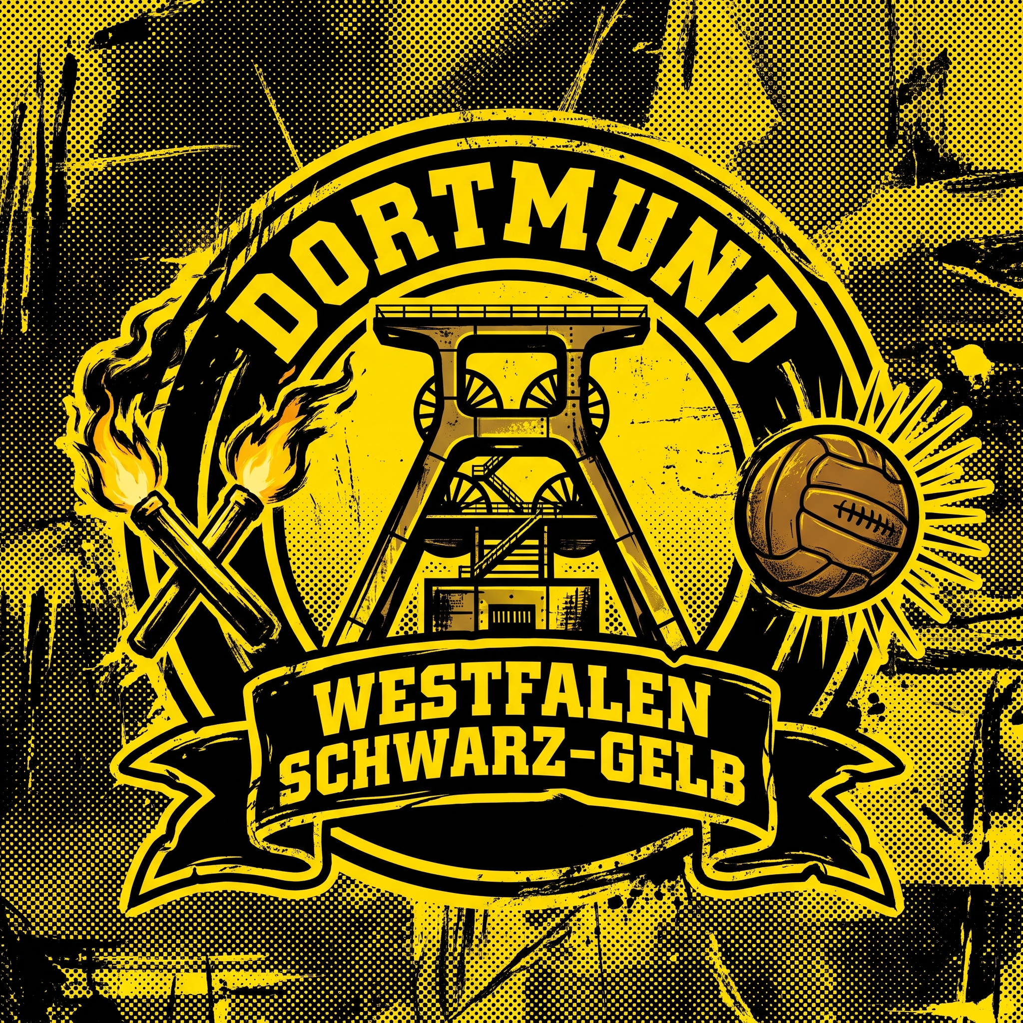 Fußball Aufkleber Dortmund kaufen – Vinyl Sticker für die Kurve, wetterfest
