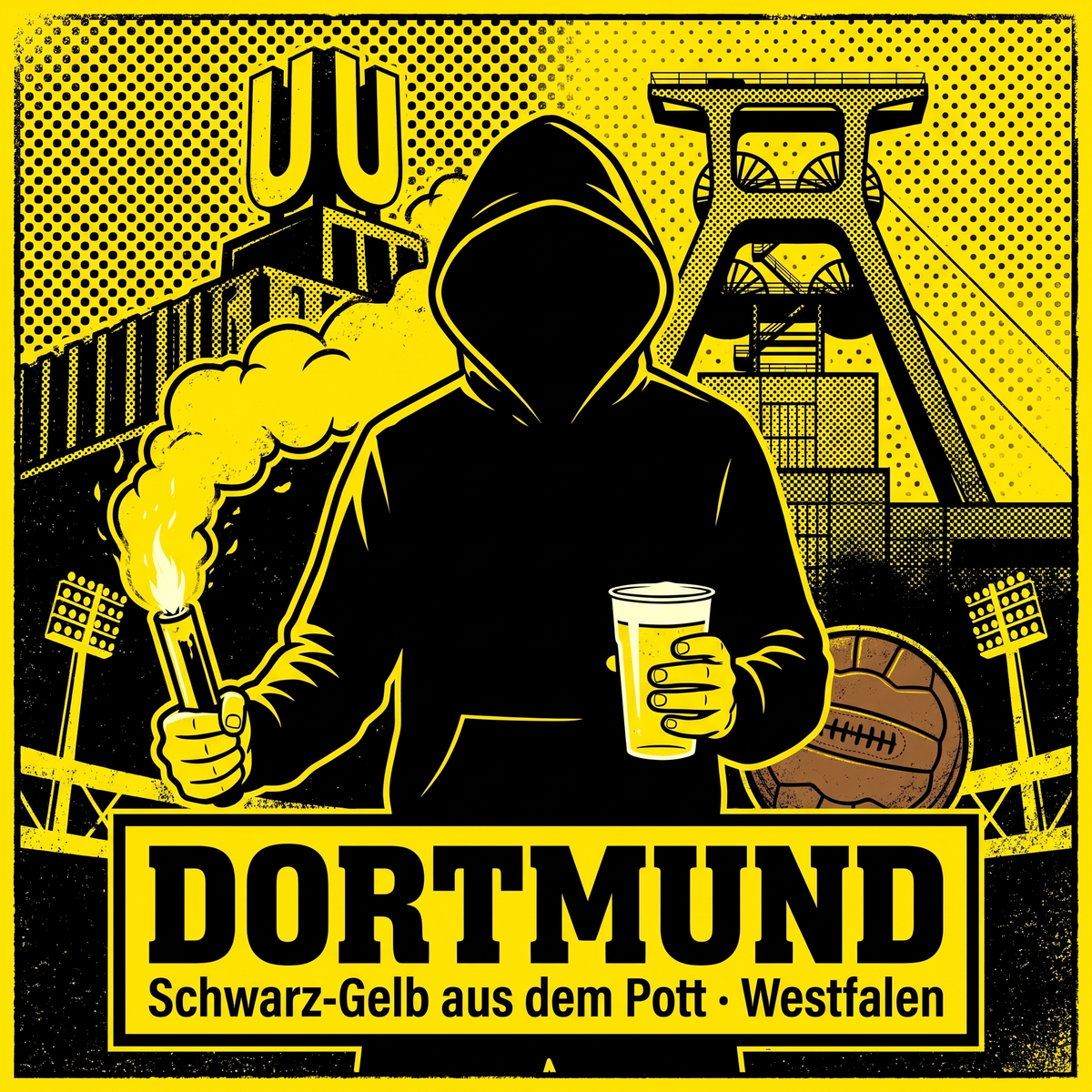 Fan Sticker Dortmund für den Block kaufen – Vinyl Sticker wetterfest