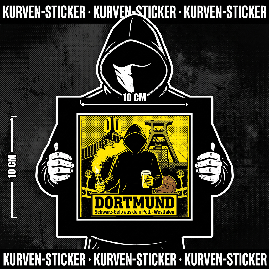 Fan Sticker Dortmund für den Block kaufen – Vinyl Sticker wetterfest