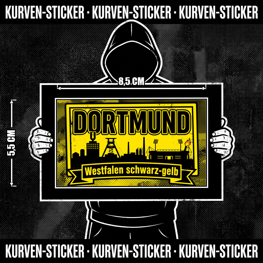 Dortmund Ultra Aufkleber kaufen – Vinyl Sticker für die Kurve, wetterfest