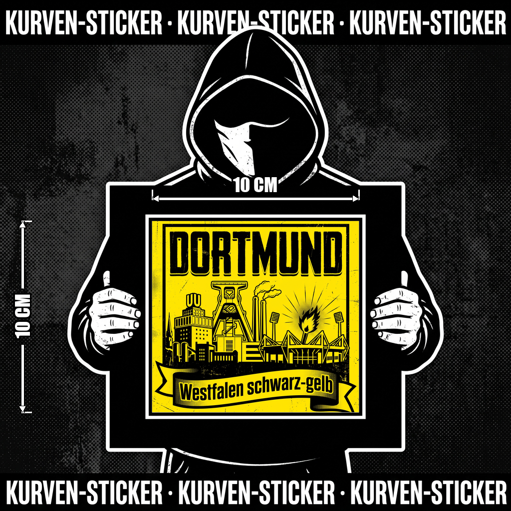 Dortmund Fußball Sticker kaufen – Vinyl Sticker für die Kurve, wetterfest