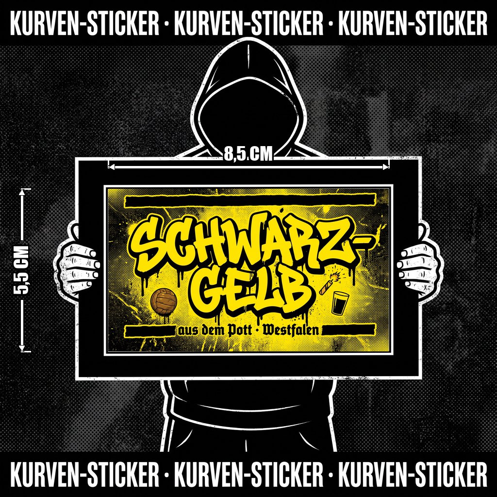 Ultra Aufkleber Dortmund kaufen – Vinyl Sticker für die Kurve, wetterfest