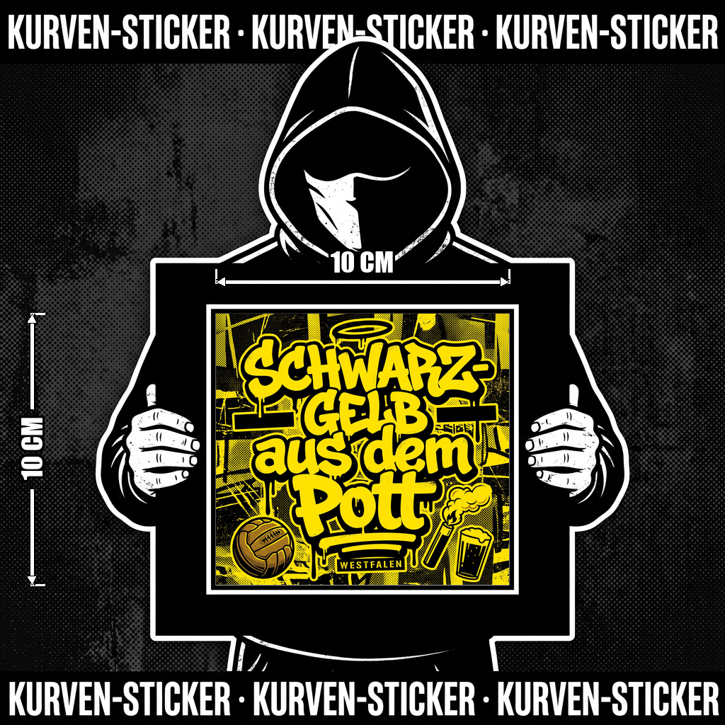 Ultra Sticker Dortmund kaufen – Vinyl Sticker für die Kurve, wetterfest