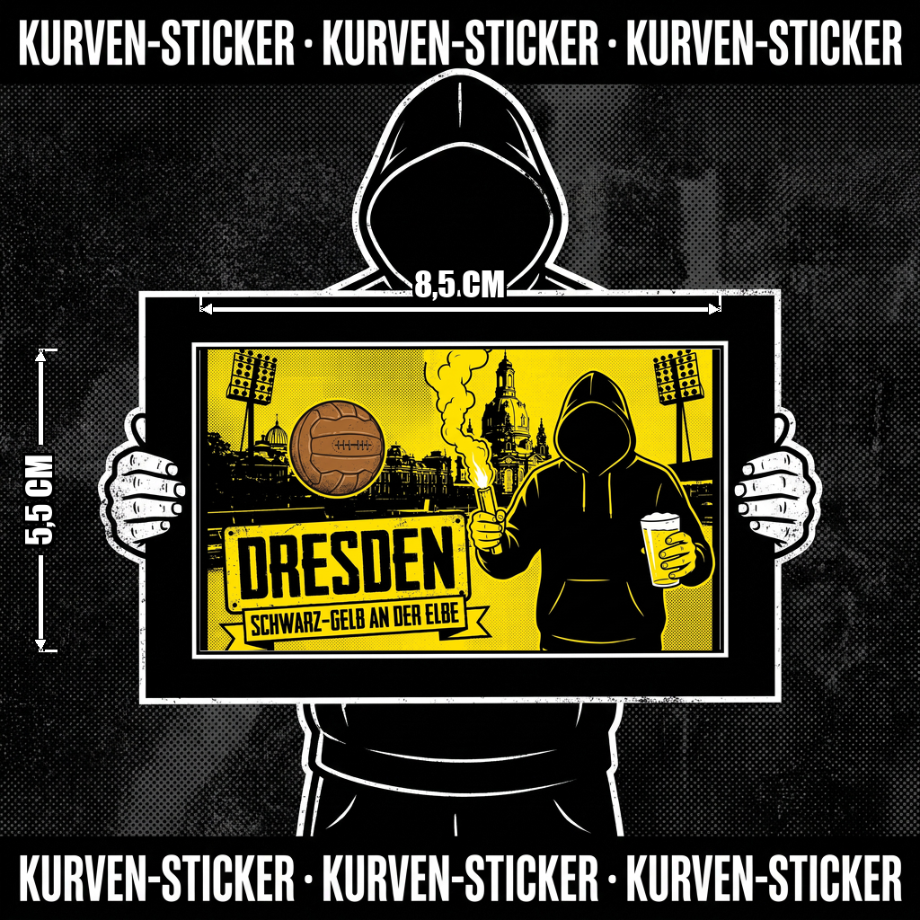 Ultra Aufkleber Dresden kaufen – Vinyl Sticker für die Kurve, wetterfest