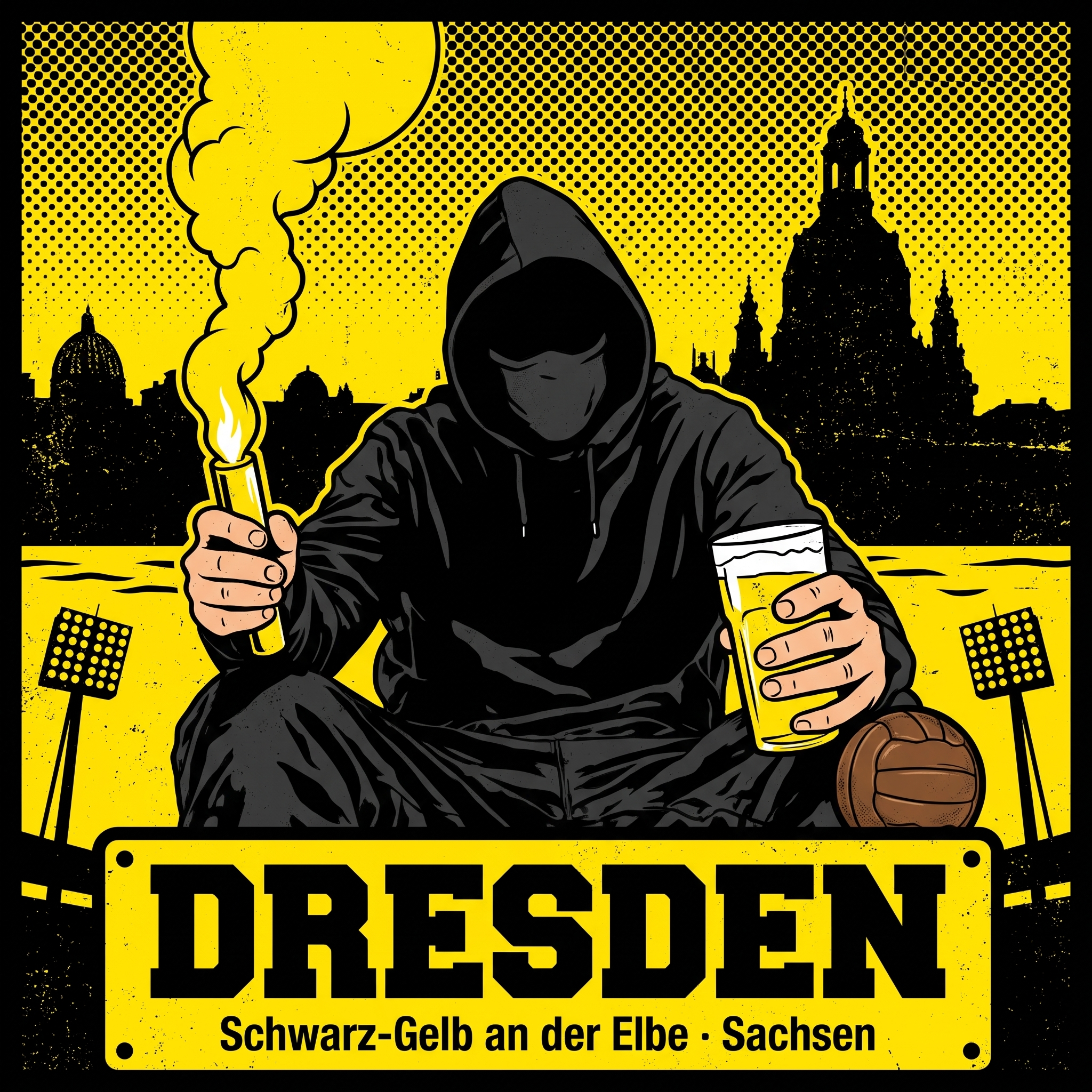 Fan Aufkleber Dresden für die Kurve kaufen – Vinyl Sticker wetterfest