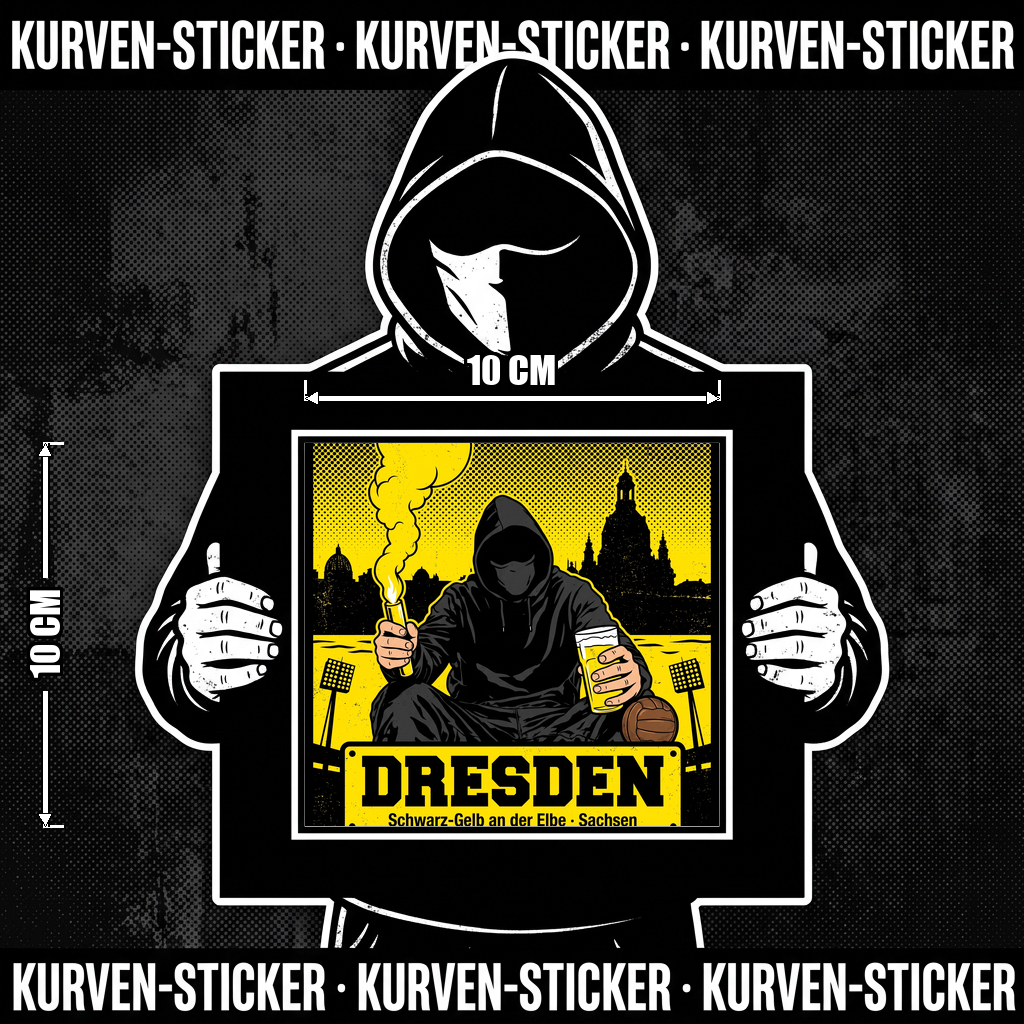 Fan Aufkleber Dresden für die Kurve kaufen – Vinyl Sticker wetterfest