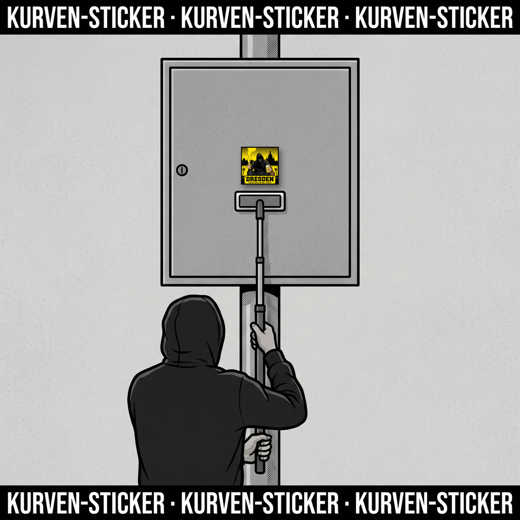 Fan Aufkleber Dresden für die Kurve kaufen – Vinyl Sticker wetterfest – mit Aufkleberstab