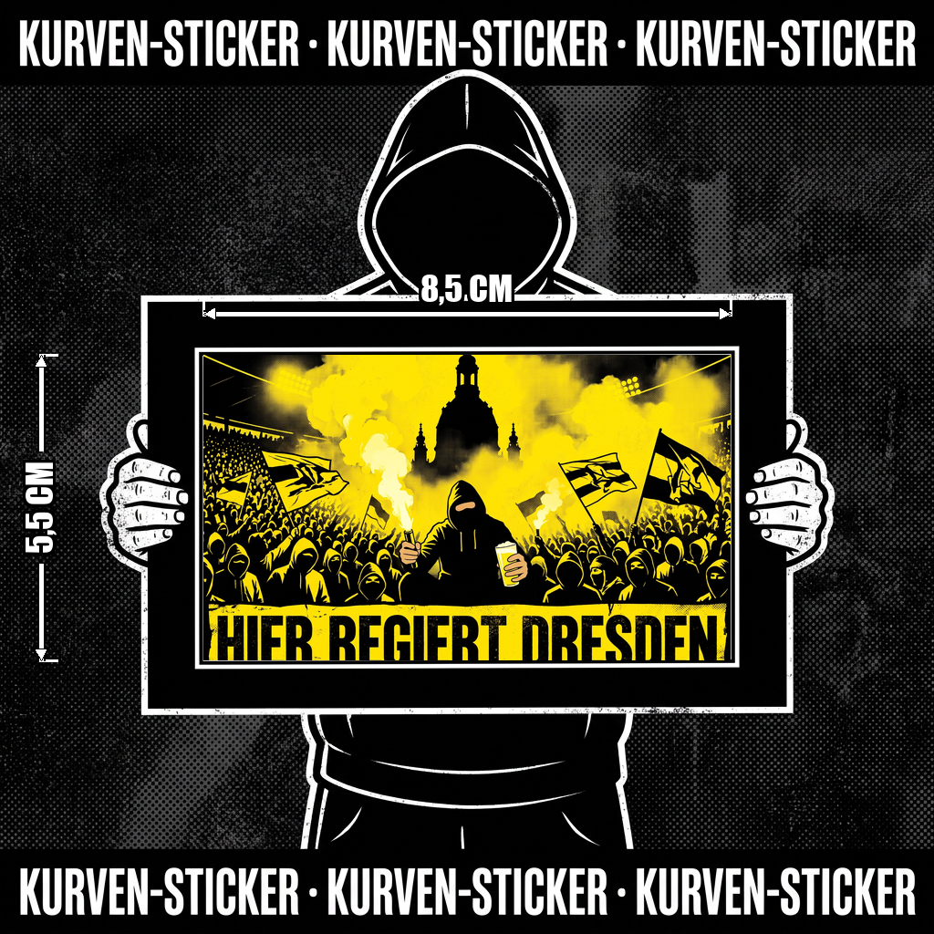 Dresden Fußball Aufkleber kaufen – Vinyl Sticker für die Kurve, wetterfest