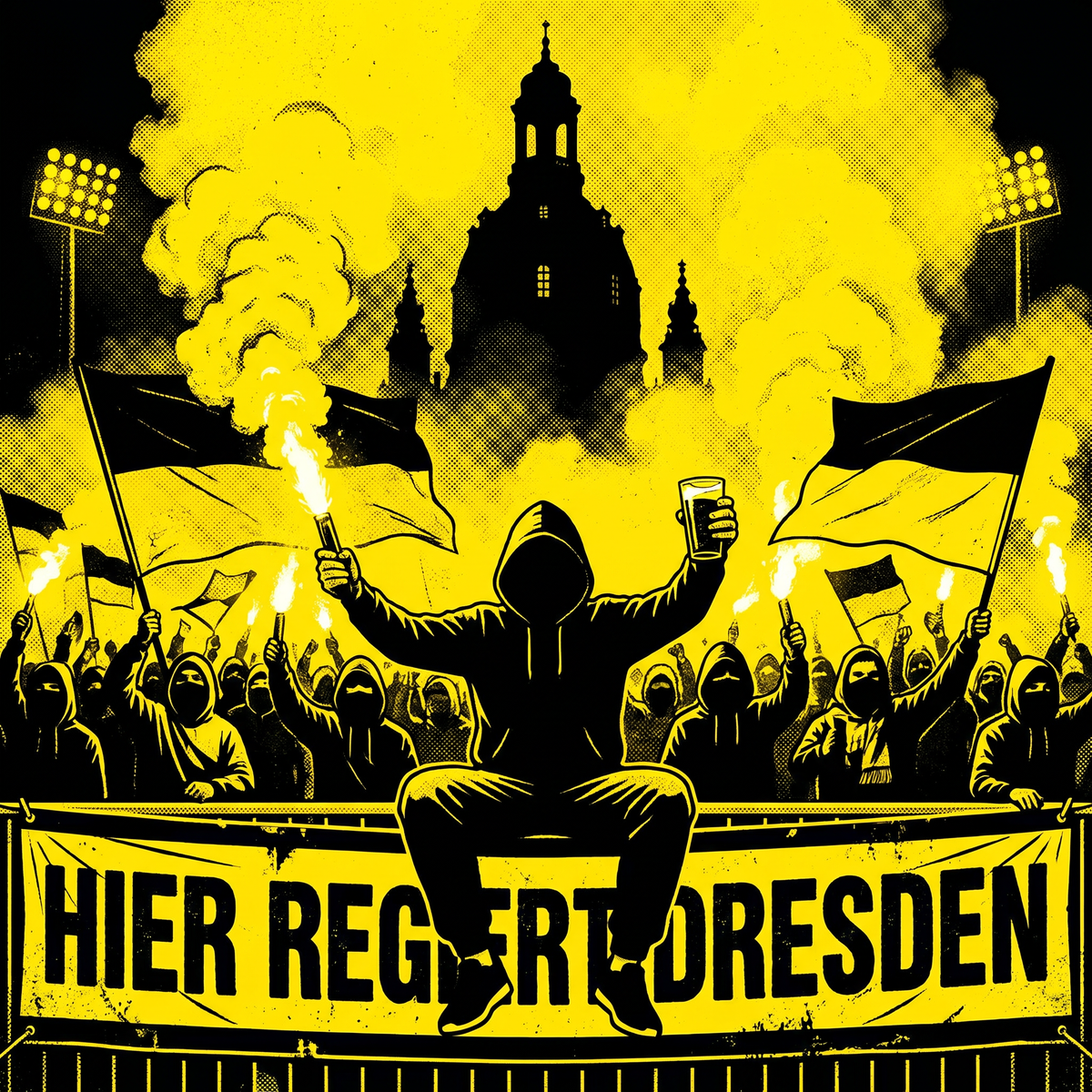 Fußball Aufkleber Dresden kaufen – Vinyl Sticker für die Kurve, wetterfest