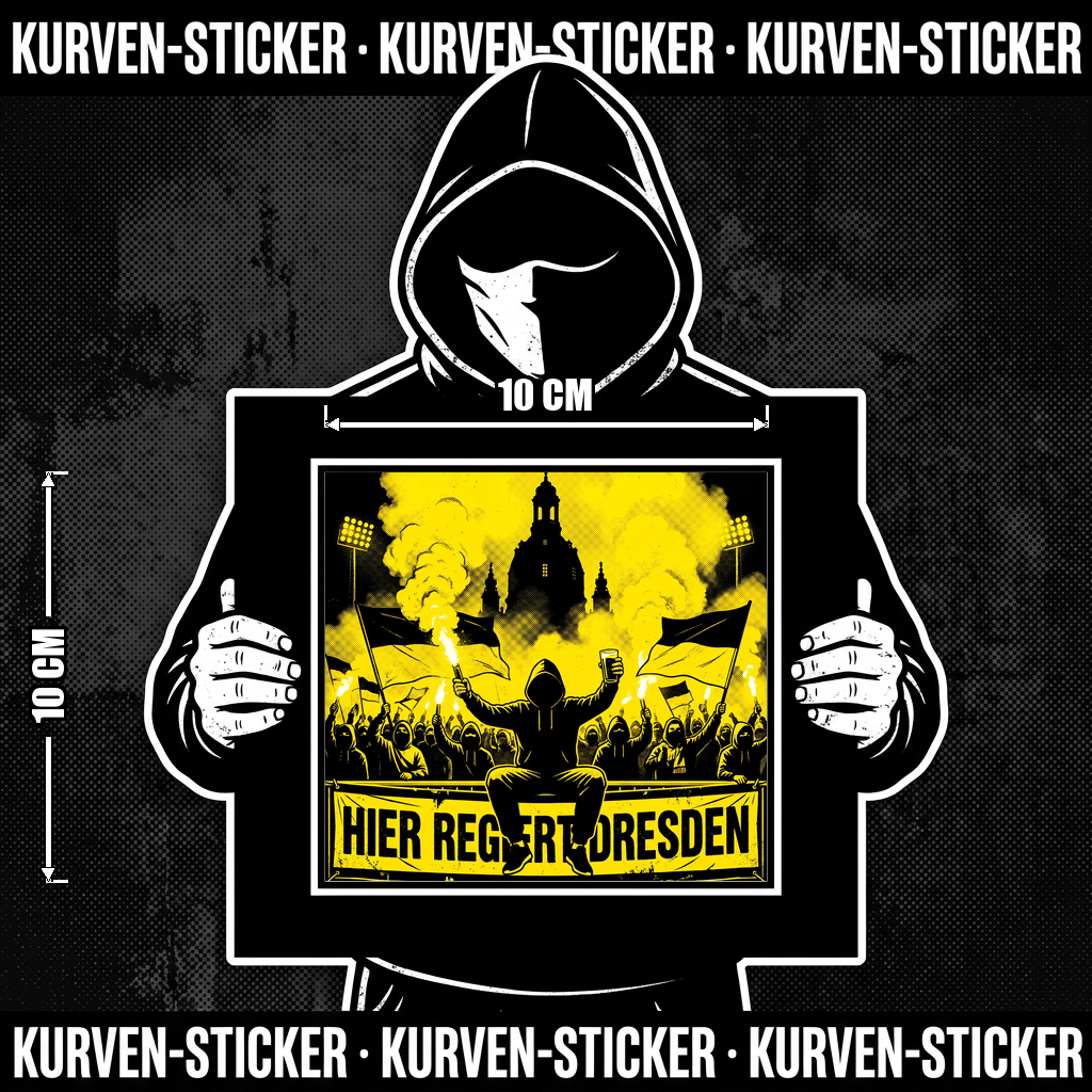 Fußball Aufkleber Dresden kaufen – Vinyl Sticker für die Kurve, wetterfest