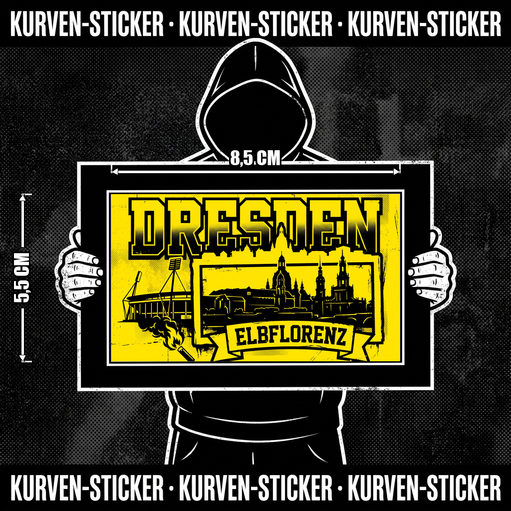 Dresden Fußball Sticker kaufen – Vinyl Sticker für die Kurve, wetterfest