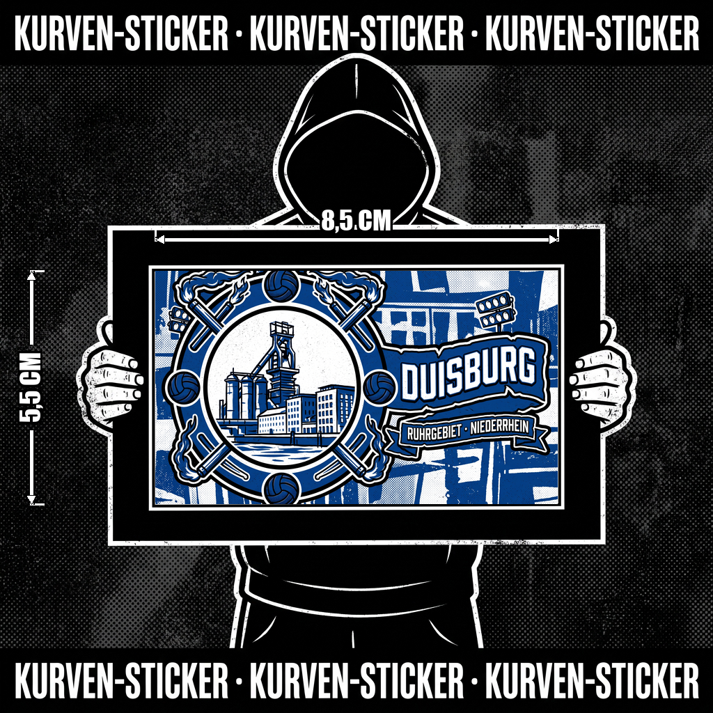Fußball Sticker Duisburg kaufen – Vinyl Sticker für die Kurve, wetterfest