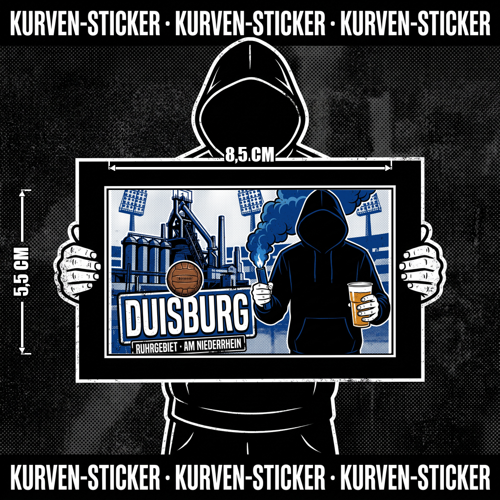 Duisburg Fußball Sticker kaufen – Vinyl Sticker für die Kurve, wetterfest