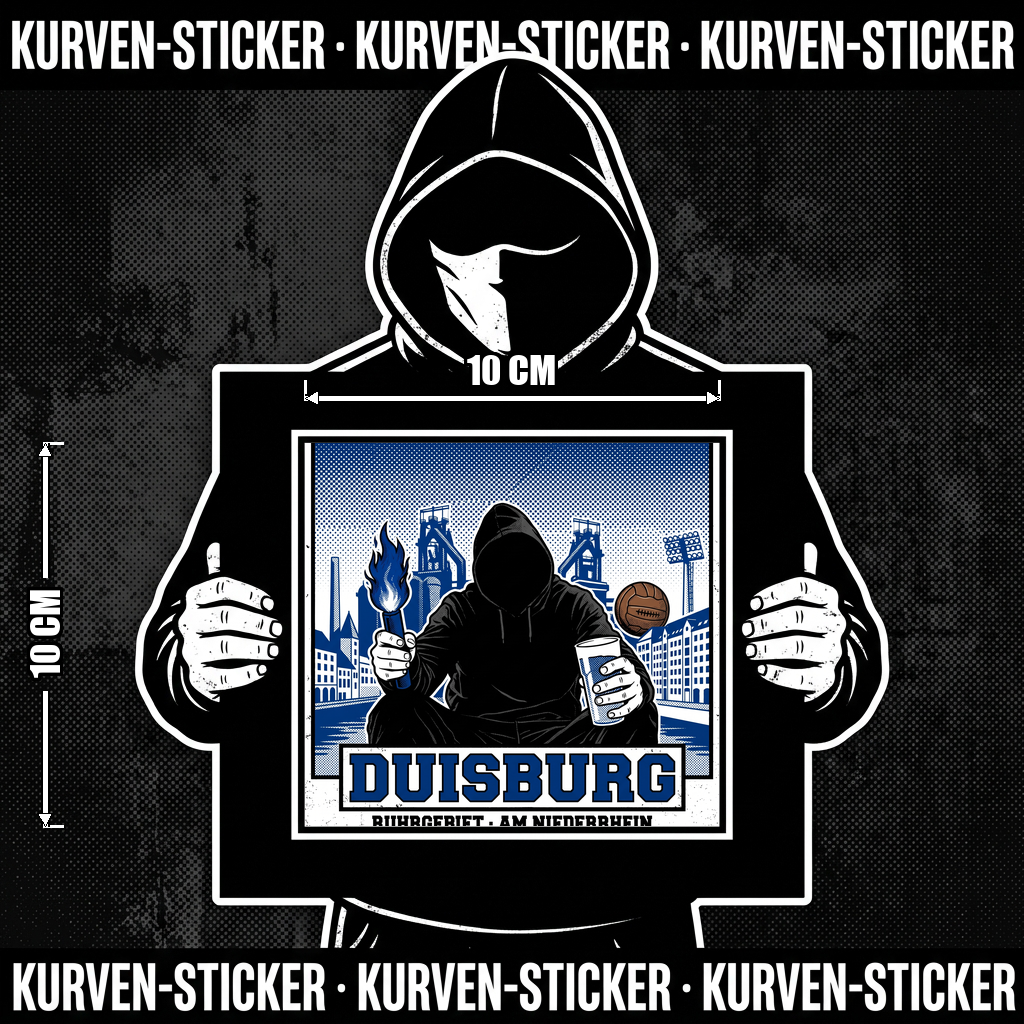 Fußball Aufkleber Duisburg kaufen – Vinyl Sticker für die Kurve, wetterfest