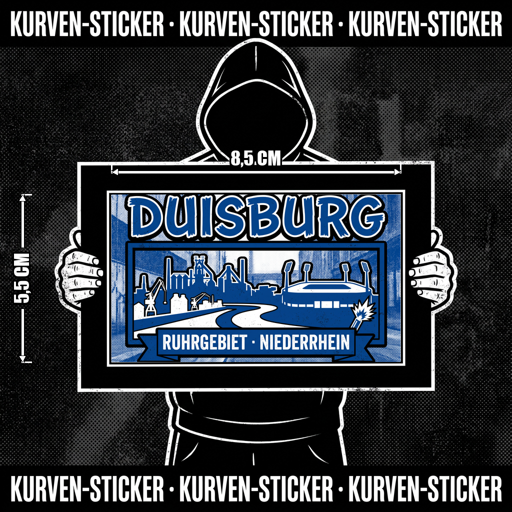 Duisburg Ultra Sticker kaufen – Vinyl Sticker für die Kurve, wetterfest