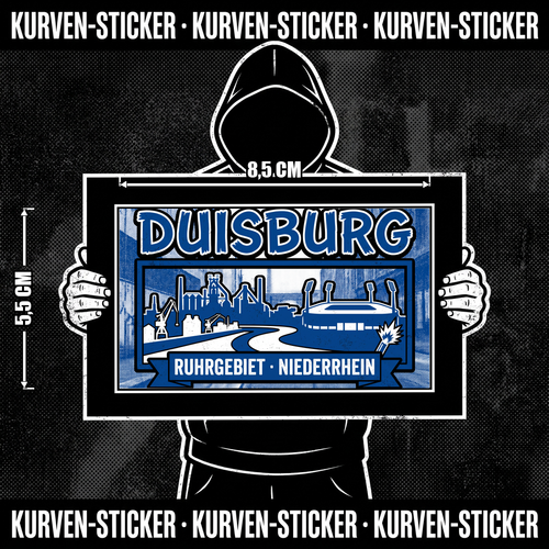 Duisburg Ultra Sticker kaufen – Vinyl Sticker für die Kurve, wetterfest