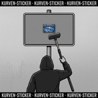 Duisburg Ultra Sticker kaufen – Vinyl Sticker für die Kurve, wetterfest – mit 1m Aufkleberstab