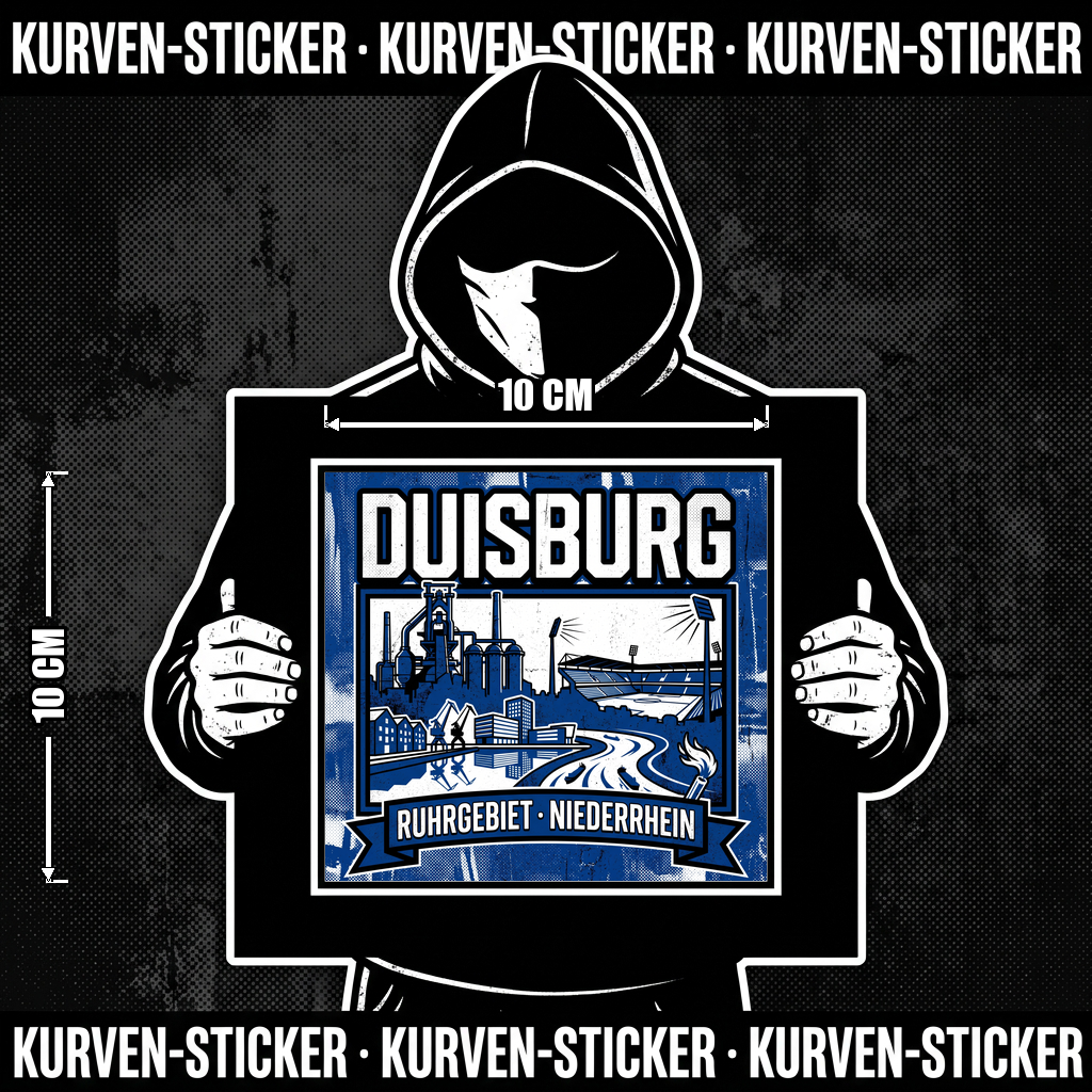 Duisburg Fußball Aufkleber kaufen – Vinyl Sticker für die Kurve, wetterfest