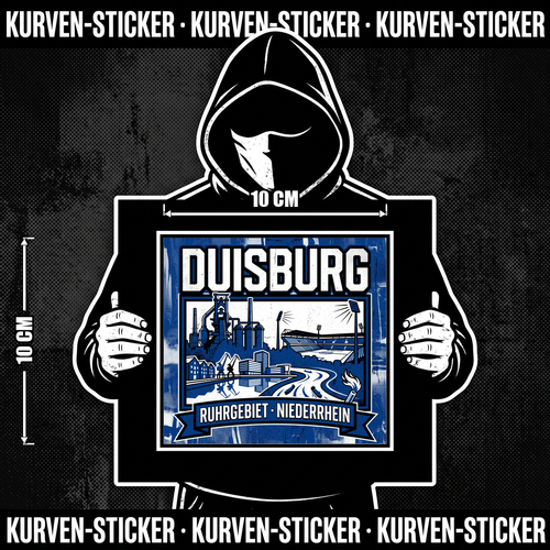 Duisburg Fußball Aufkleber kaufen – Vinyl Sticker für die Kurve, wetterfest