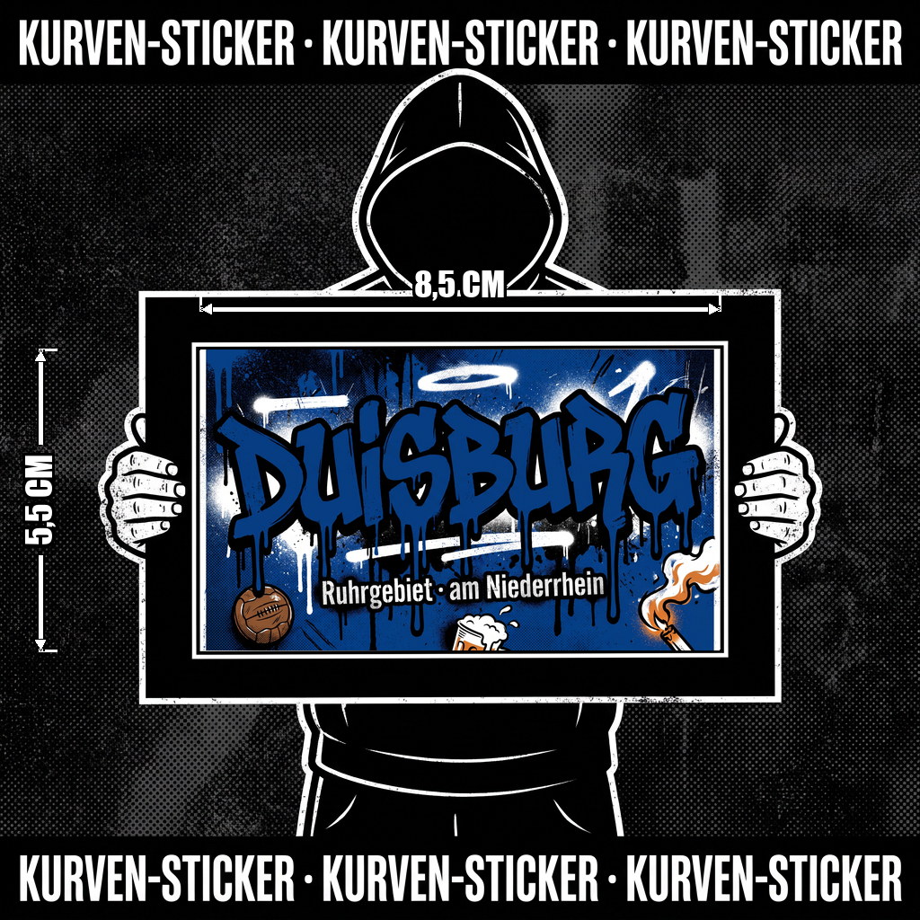 Ultra Sticker Duisburg kaufen – Vinyl Sticker für die Kurve, wetterfest