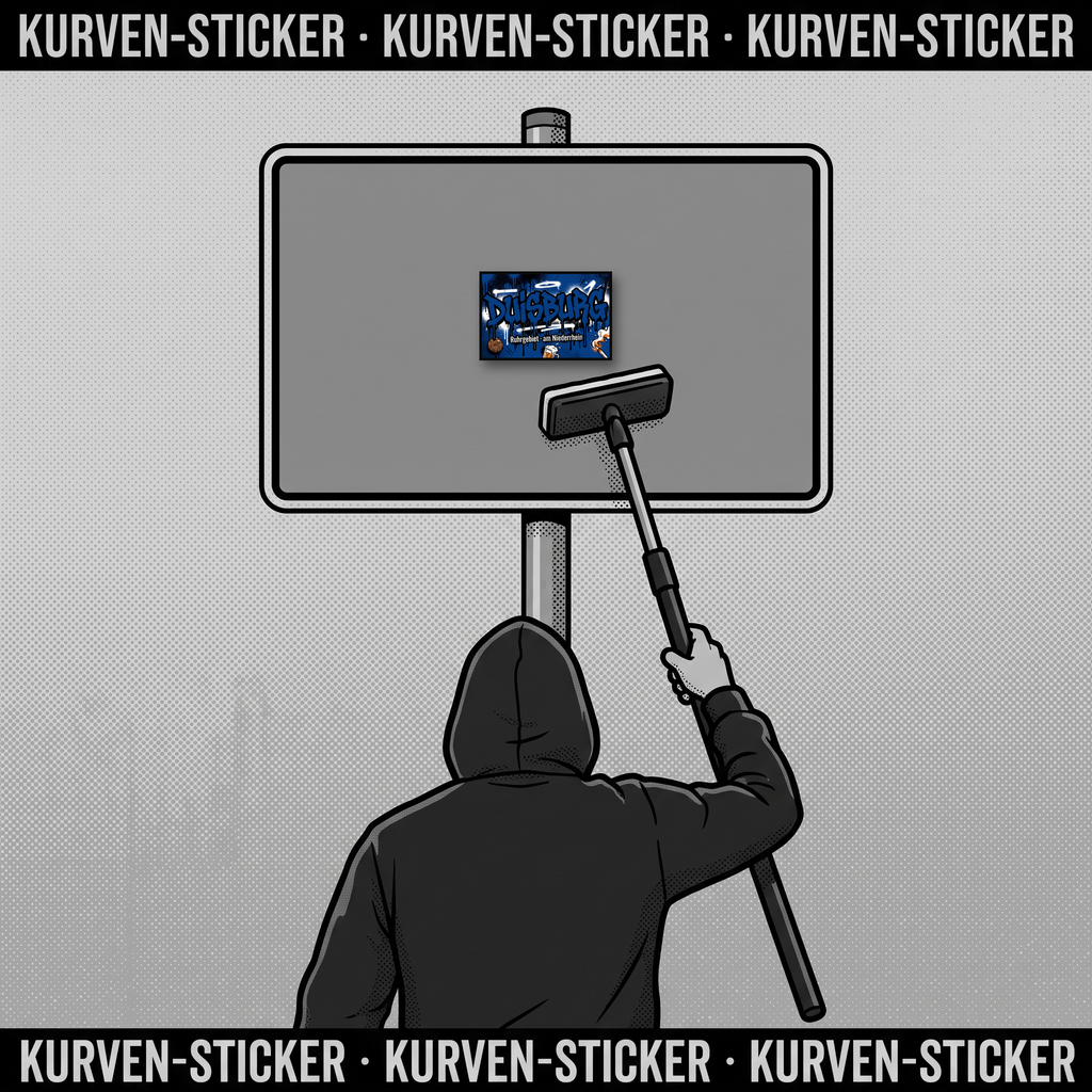 Ultra Sticker Duisburg kaufen – Vinyl Sticker für die Kurve, wetterfest – mit Teleskop-Applikator