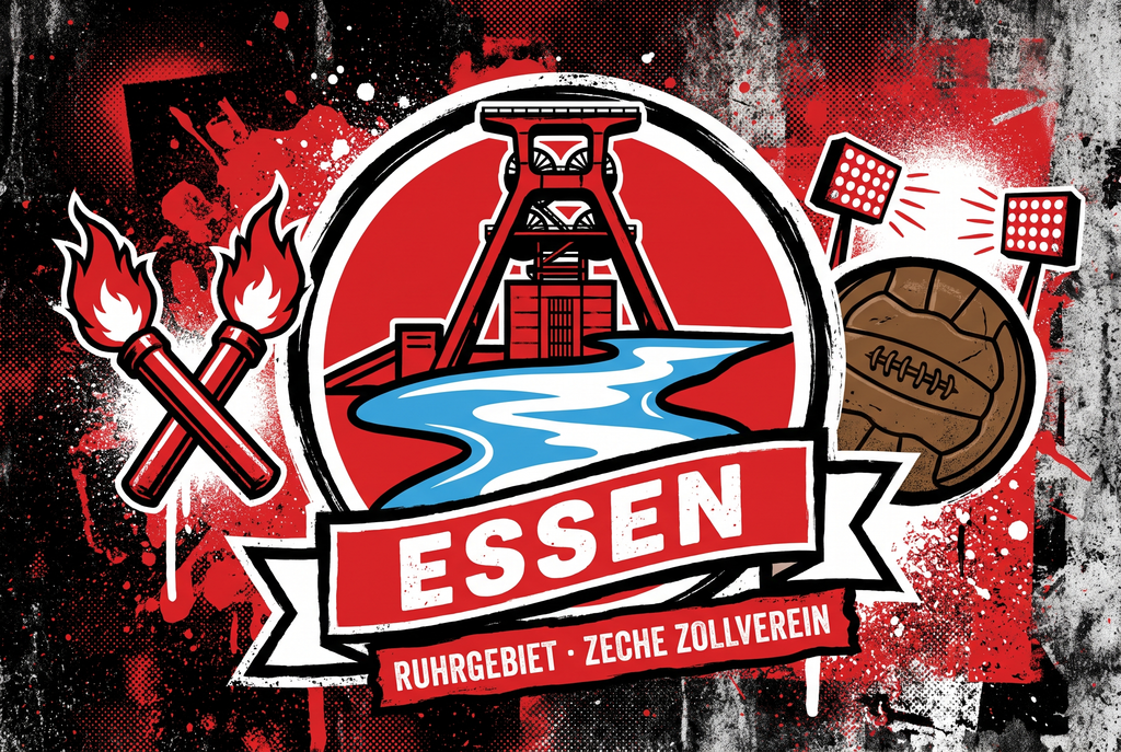 Fußball Aufkleber Essen kaufen – Vinyl Sticker für die Kurve, wetterfest