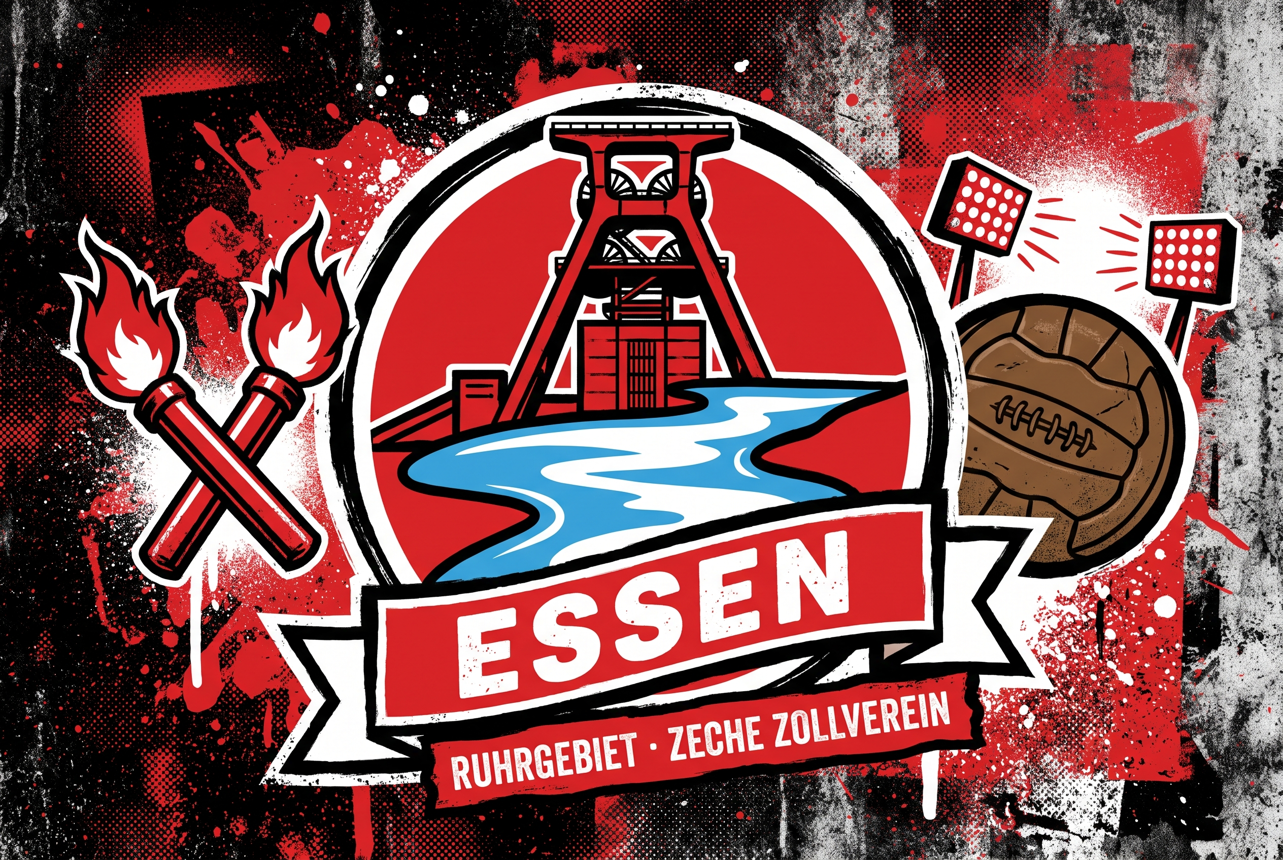 Fußball Aufkleber Essen kaufen – Vinyl Sticker für die Kurve, wetterfest