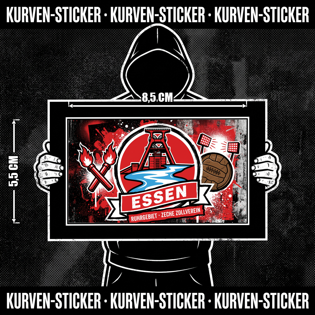 Fußball Aufkleber Essen kaufen – Vinyl Sticker für die Kurve, wetterfest