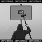 Fußball Aufkleber Essen kaufen – Vinyl Sticker für die Kurve, wetterfest – mit Teleskopstab