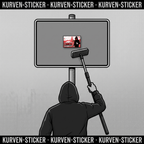 Essen Ultra Sticker kaufen – Vinyl Sticker für die Kurve, wetterfest – mit Stickerstab