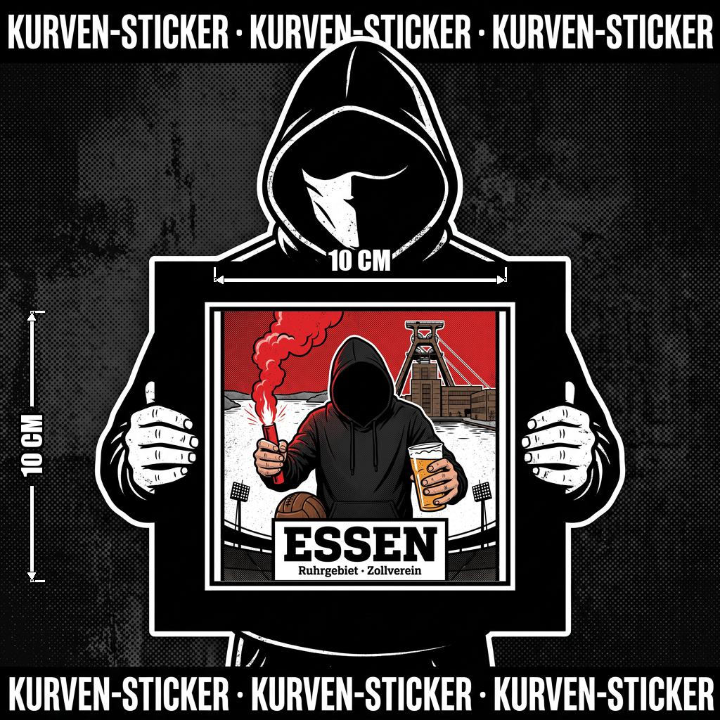 Essen Ultra Aufkleber kaufen – Vinyl Sticker für die Kurve, wetterfest