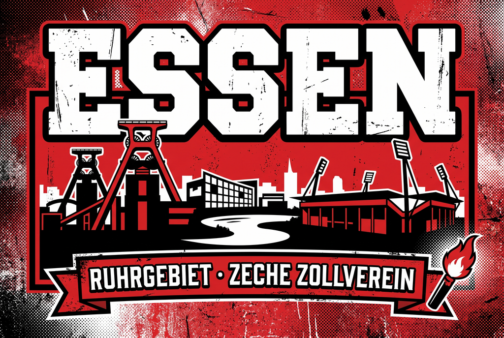 Essen Fußball Aufkleber kaufen – Vinyl Sticker für die Kurve, wetterfest