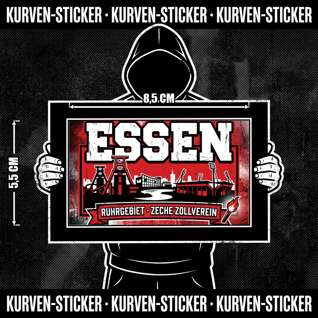 Essen Fußball Aufkleber kaufen – Vinyl Sticker für die Kurve, wetterfest