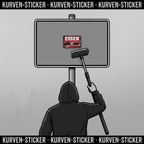 Essen Fußball Aufkleber kaufen – Vinyl Sticker für die Kurve, wetterfest – mit 1m Aufkleberstab
