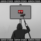 Frankfurt Fußball Sticker kaufen – Vinyl Sticker für die Kurve, wetterfest – mit Stickerstab
