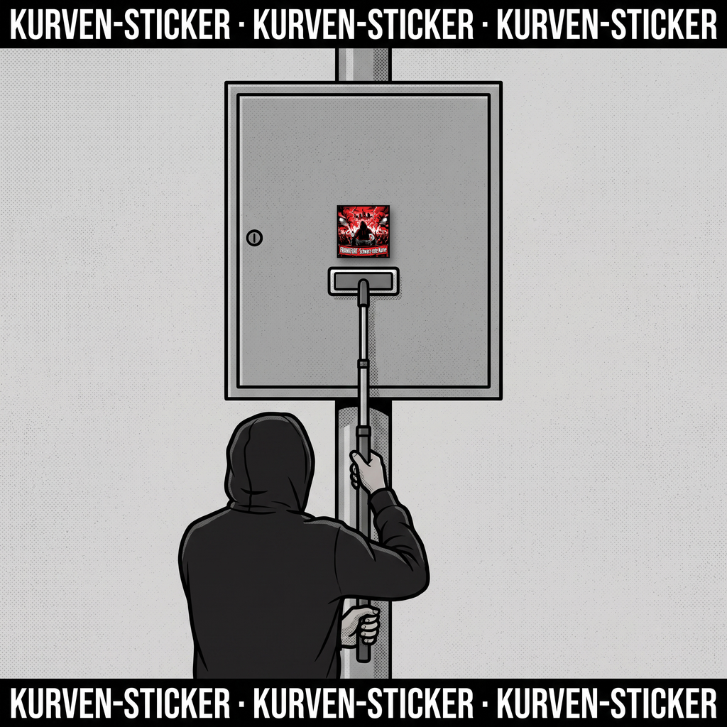 Ultra Sticker Frankfurt kaufen – Vinyl Sticker für die Kurve, wetterfest – mit 1m Teleskopstab