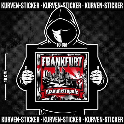Fußball Aufkleber Frankfurt kaufen – Vinyl Sticker für die Kurve, wetterfest – Charakter haelt den Sticker