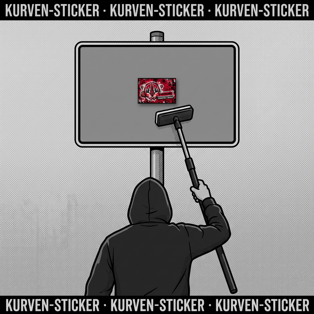 Ultra Freiburg Aufkleber kaufen – Vinyl Sticker für die Kurve, wetterfest – mit Teleskopstab