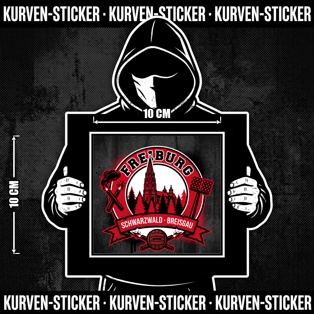 Fußball Aufkleber Freiburg kaufen – Vinyl Sticker für die Kurve, wetterfest