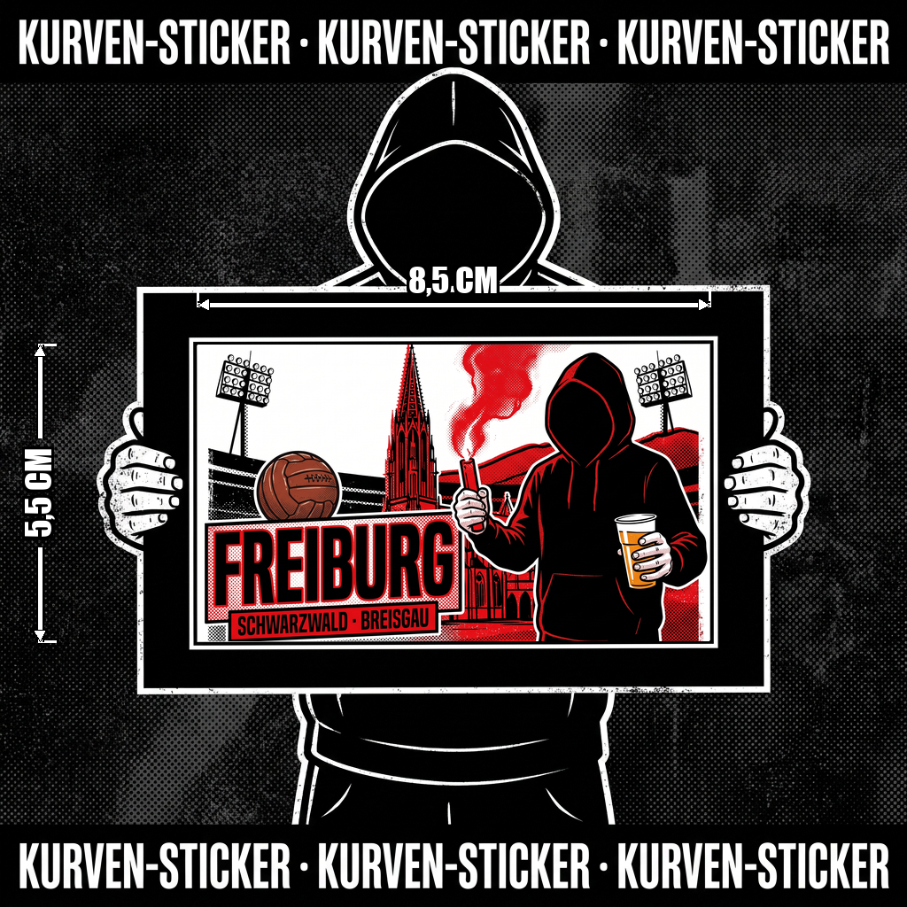 Ultra Aufkleber Freiburg kaufen – Vinyl Sticker für die Kurve, wetterfest