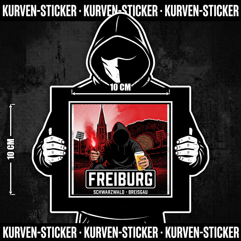 Fußball Sticker Freiburg kaufen – Vinyl Sticker für die Kurve, wetterfest