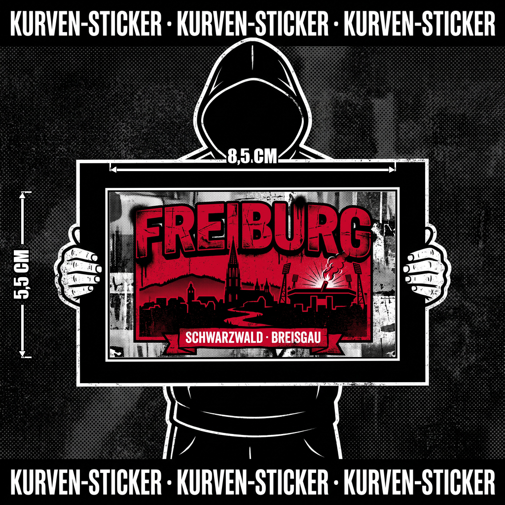 Freiburg Fußball Sticker kaufen – Vinyl Sticker für die Kurve, wetterfest